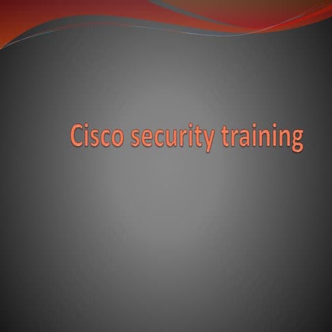 Cisco security trainings