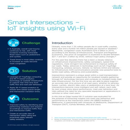 Cisco Smart Intersections: IoT insights using wifi