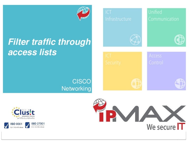 Cisco Switch How To Filter traffic through Access Lists