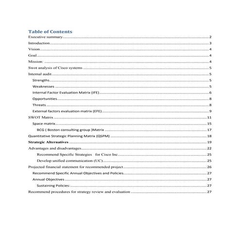 Cisco systems inc strategic management original 11