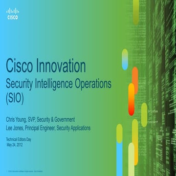 Cisco tec   chris young - security intelligence operations