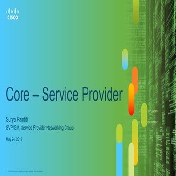 Cisco tec   surya panditi - service provider