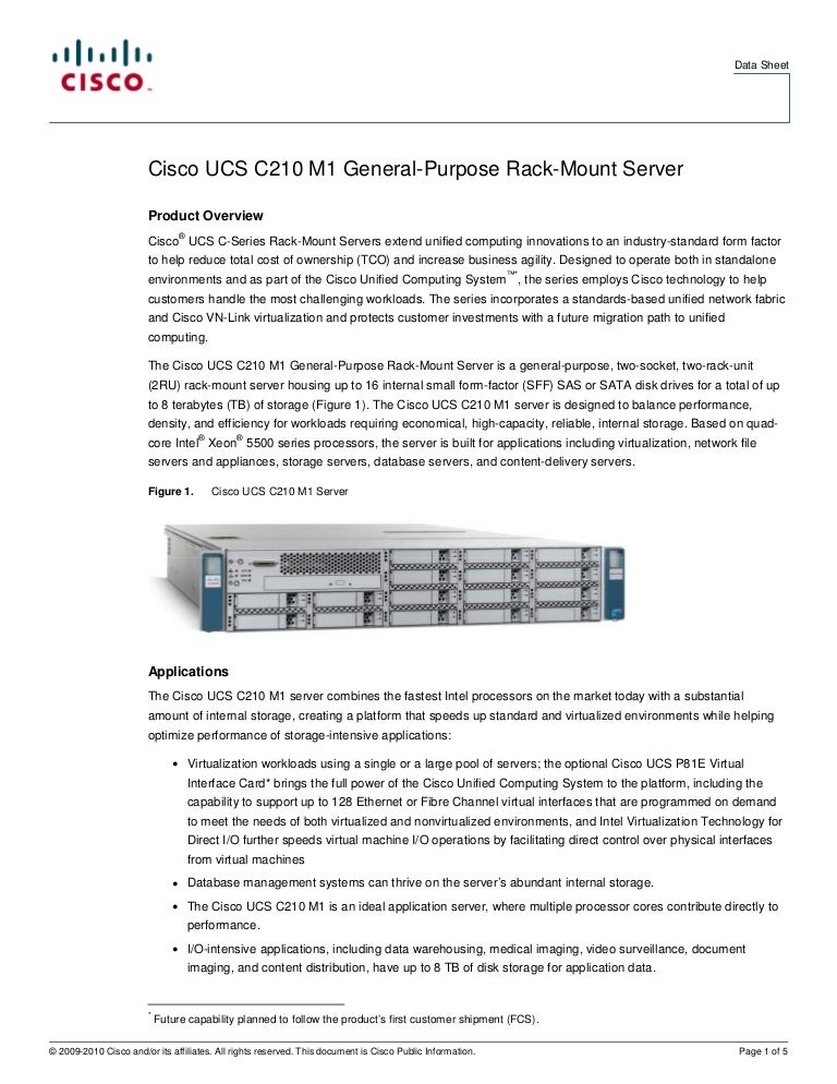 Cisco UCS C210 M1 General Purpose Rack Mount Server