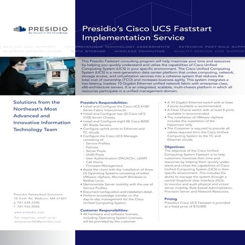 Cisco Ucs Fast Start