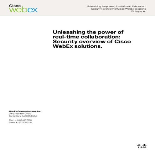 Cisco web ex cloud security