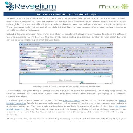 Cisco WebEx vulnerability: it’s a kind of magic