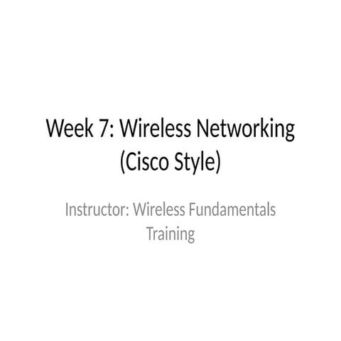 Comprehensive Guide to Wireless Networking Fundamentals and Deployment ...