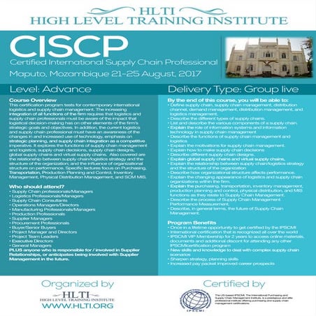 CISCM- SUPPLY CHAIN MANAGER, 24-28 april, ACCRA | PDF