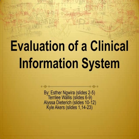 Evaluation of a CIS