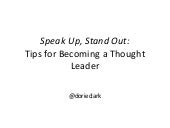 Speak Up, Stand Out: Tips for Becom...