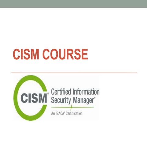 Cism course ppt