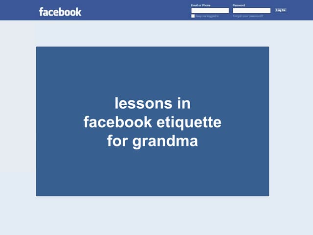 lessons in facebook etiquette for g...