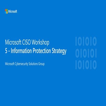 CISO Microsoft Information Protection MIP Azure IP AIP, MAM, Confidencial, et...