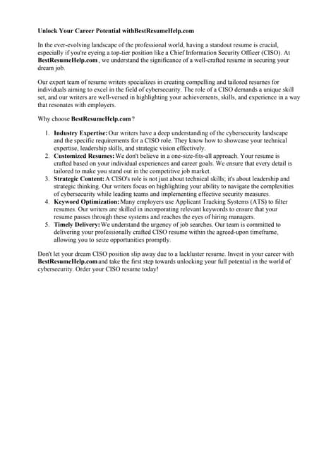 Ciso Resume PDF - Cisoresume 240210165800 Db2e04e9 Thumbnail 