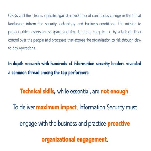 What is an IANS CISO Workshop? Factor 1