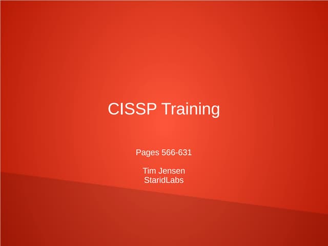 CISSP Week 12