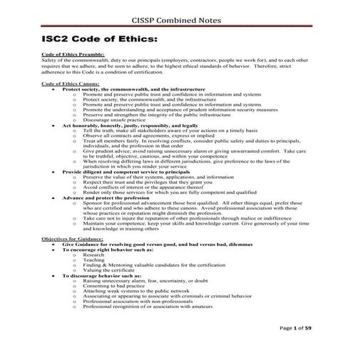 Cissp combined notes