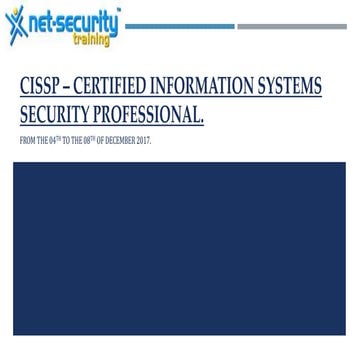 CISSP with Net Security Training 