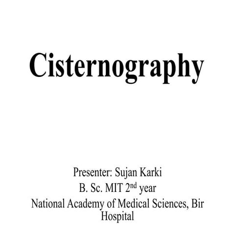 Cisternography sujan