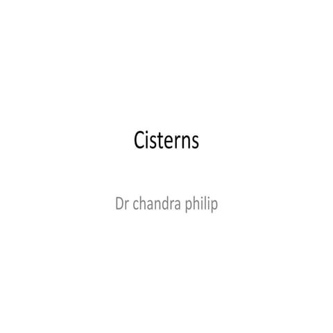 Cisterns 19 4 dr. chandra