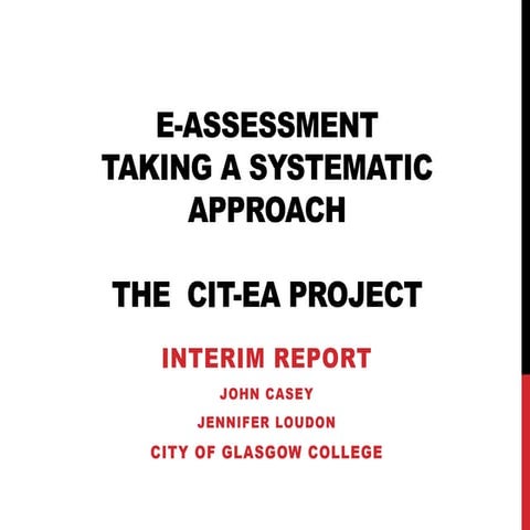 CIT-eA Project Presentation January 2015