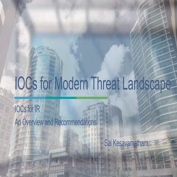 IOCs for modern threat landscape-slideshare