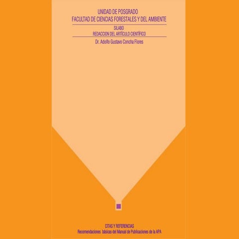 Citas y referencias según el Manual de redacción de la A.P.A.