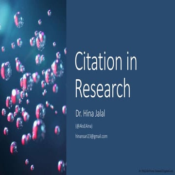 Citation in Research/References/APA 7th