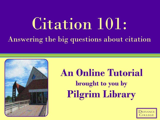 Citation 101
