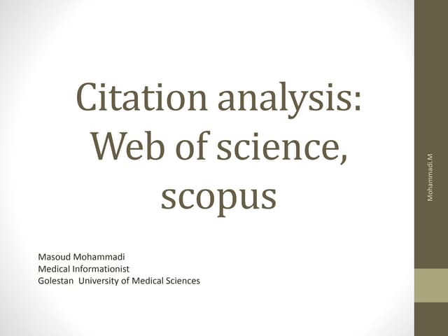 Citation analysis