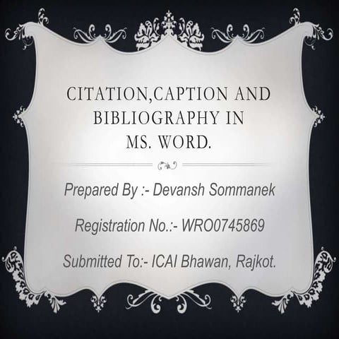 Citation , Caption and Bibliography in MS word.pptx