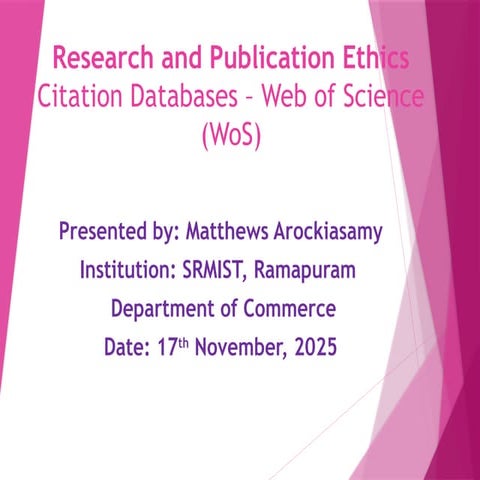 Citation Databases Web of Science notes1 | PPTX