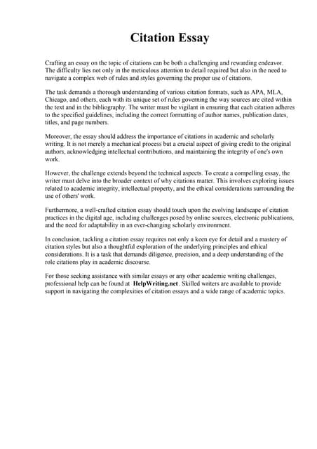 Referencing Essay | PDF