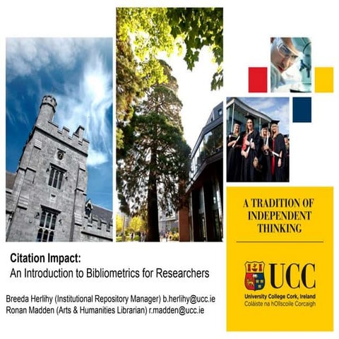 Citation impact: an introduction to bibliometrics for researchers