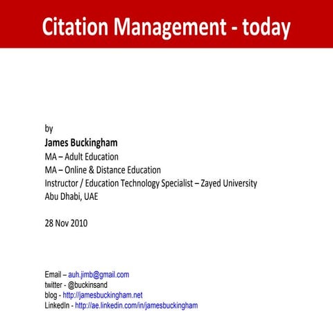 Citation management   today
