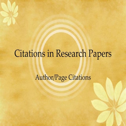 Citations in a Research Paper