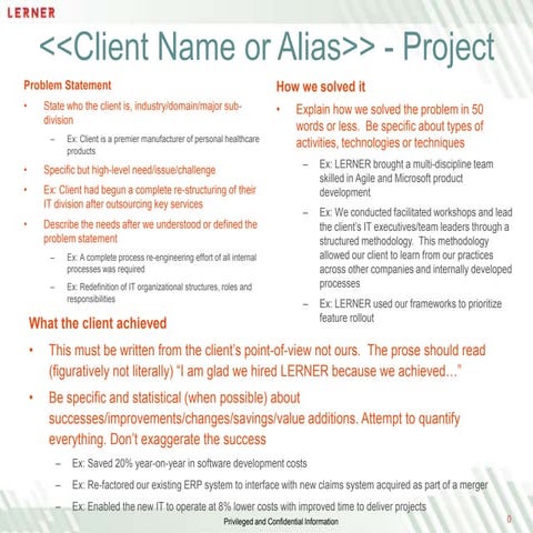 Client Case Study/Citations Template