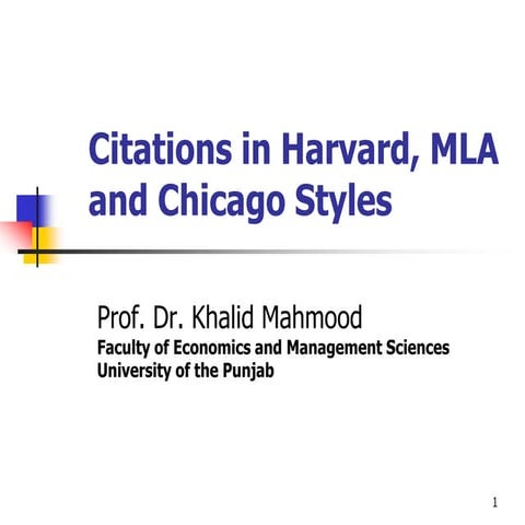 Citations in Harvard, MLA and Chicago styles