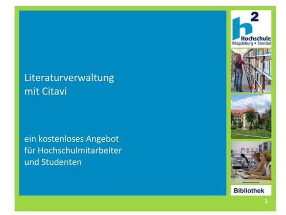 Citavi Kurzvorstellung