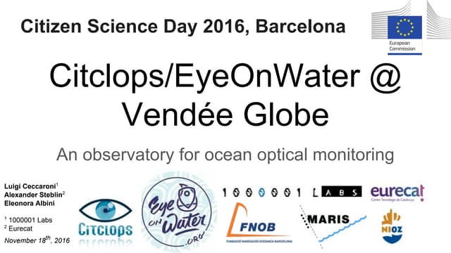 Citclops/EyeOnWater @ Barcelona - Citizen science day 2016