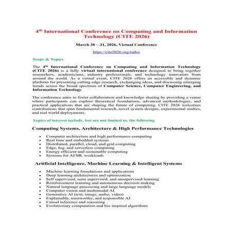 CFP - 12th International Conference on Computer Science, Information ...