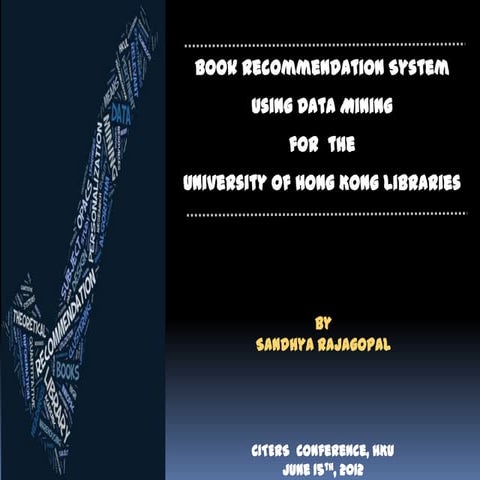 Book Recommendation System using Data Mining for the University of Hong Kong ...