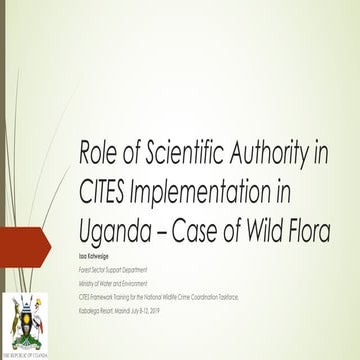 Cites implementation in uganda  case of flora