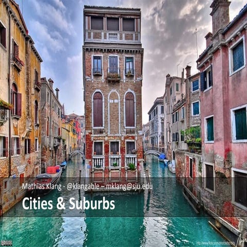 Cities, Suburbs & Design