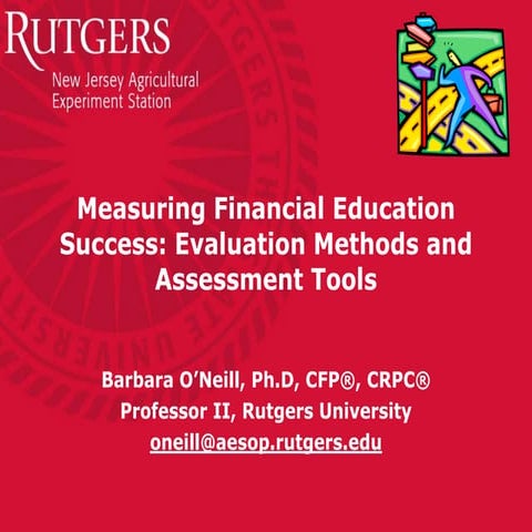 Citi grant teacher training-fin ed evaluation-assessment tools-o'neill-06-11