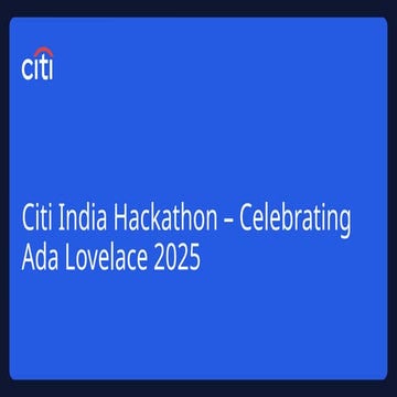 Citi India Hackathon ada lovelace template