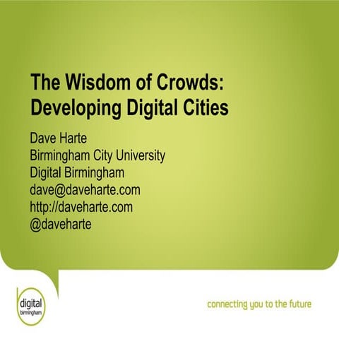 Citilab Presentation October 2009 - Digital Cities