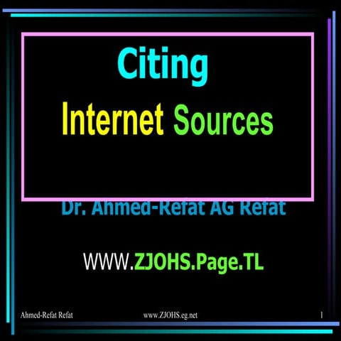 Citing Internet Sources- How to cite an internet site?- ثبت مصادر ...