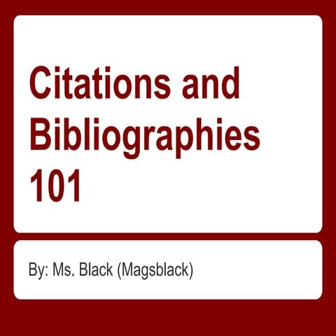 Citing sources  how and why using Easy Bib with Google Docs