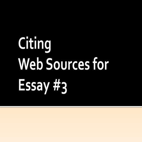 Citing websources